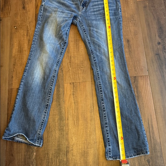 Miss Me Women's Blue Boot Cut Jeans with Gold Embroidery - Picture 7 of 15